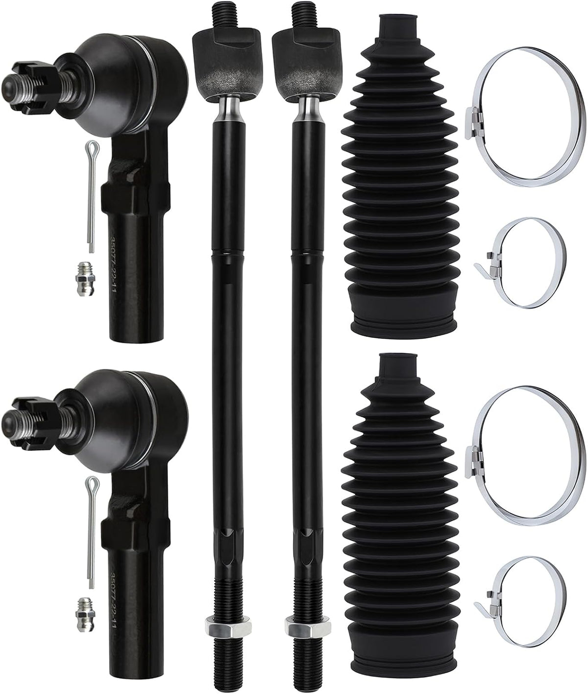 Front Inner Outer Tie Rod End w/Boot for Toyota Corolla, Matrix 2009-2019