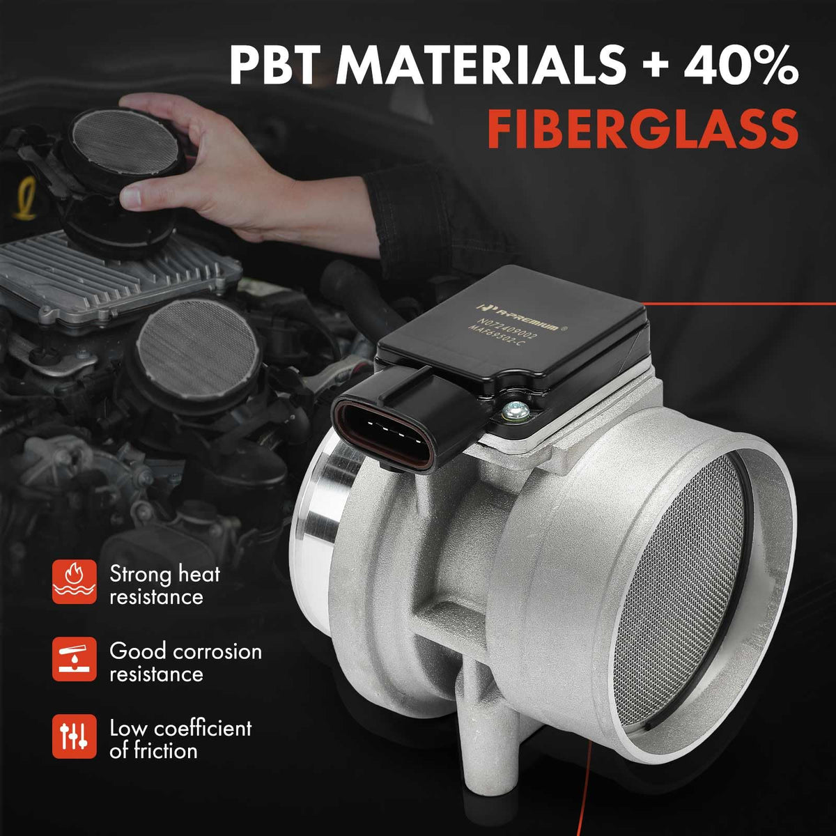 A-Premium Mass Air Flow Sensor Assembly [4 Pins] MAF