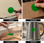 Green Round Stickers Roll 1.5 Inch Vinyl Dot Labels 1000 PCS