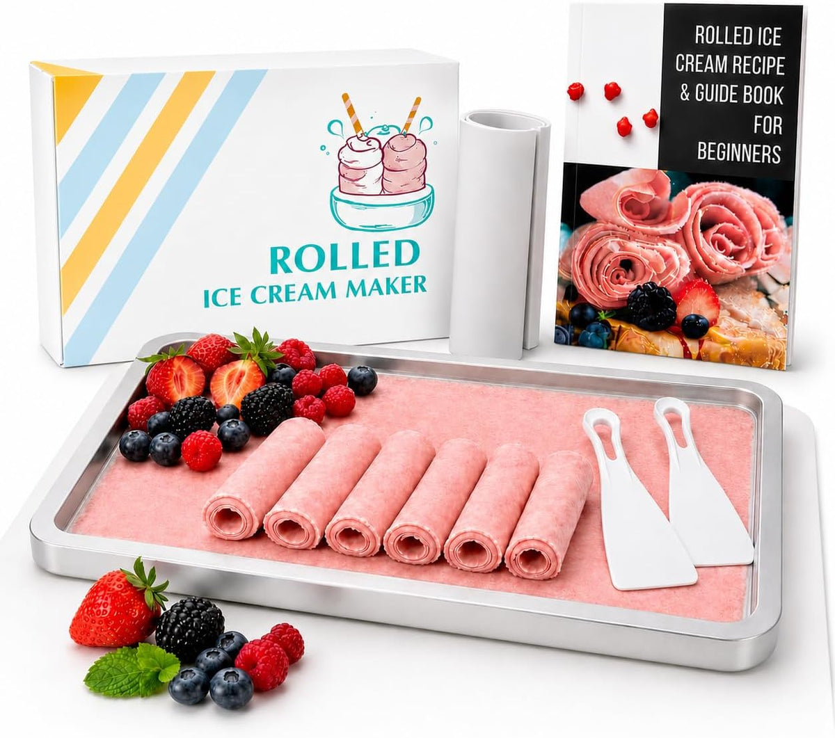 Rolled Ice Cream Maker - Extra Large 14" x 10" - Rolled Ice Cream Tray