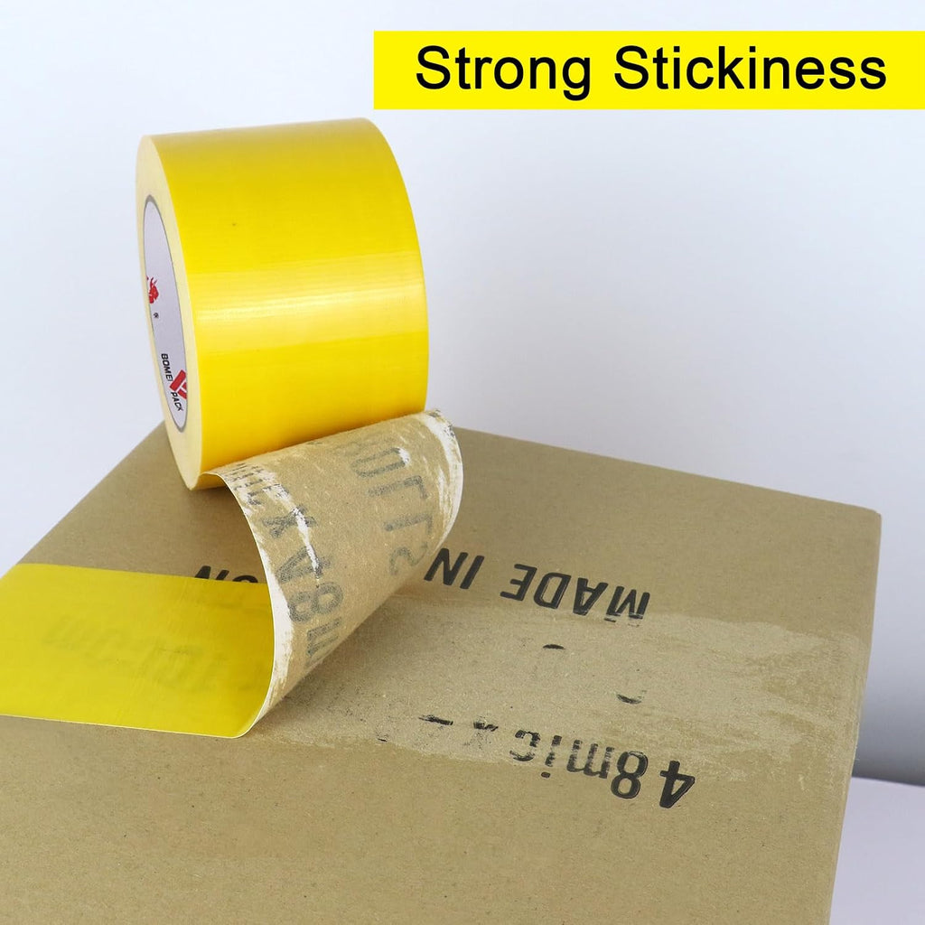 Duct Tape Yellow Heavy Duty,9 Mil Thickness,Strong Industrial Strength,Flexible,No Residue,Waterproof and Tear by