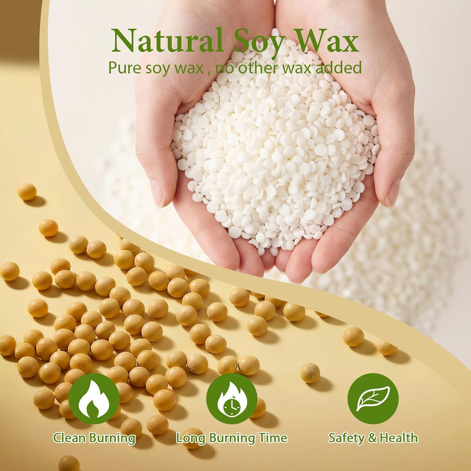 5 lbs Soy Candle Wax for Candle Making,Natural Soy Wax Pellets | Soy Wax for Candle Making with 20 Liquid Dye,20