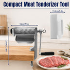Manual Meat Tenderizer Cuber Tool, Heavy Duty Meat Tenderizer Machine, Desktop Clamp On Steak Flatten Cuber Rolling