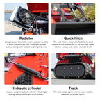 Mini Skid Steer Loader 23HP Gas Powered Stand On Compact Track Loader