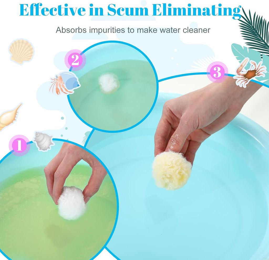 4.6 lbs Pool Filter Media Balls Fiber Filter Media for Swimming Pool Sand Filters and Bath Center Bathtubs Spas