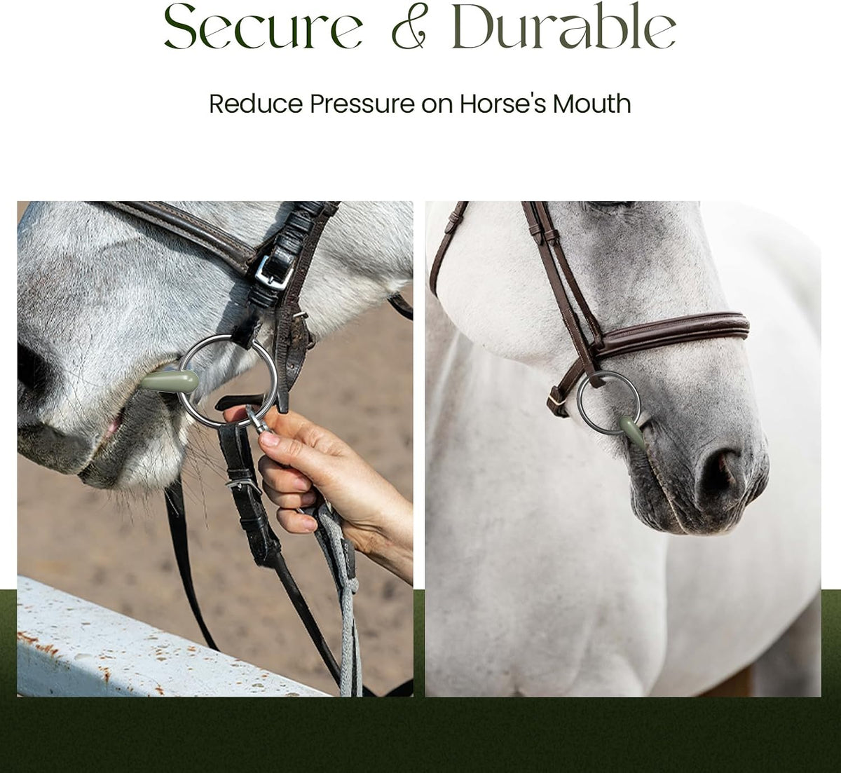 Horse Bit, Stainless Steel Equestrian Bit 5inch & 5-1/4inch