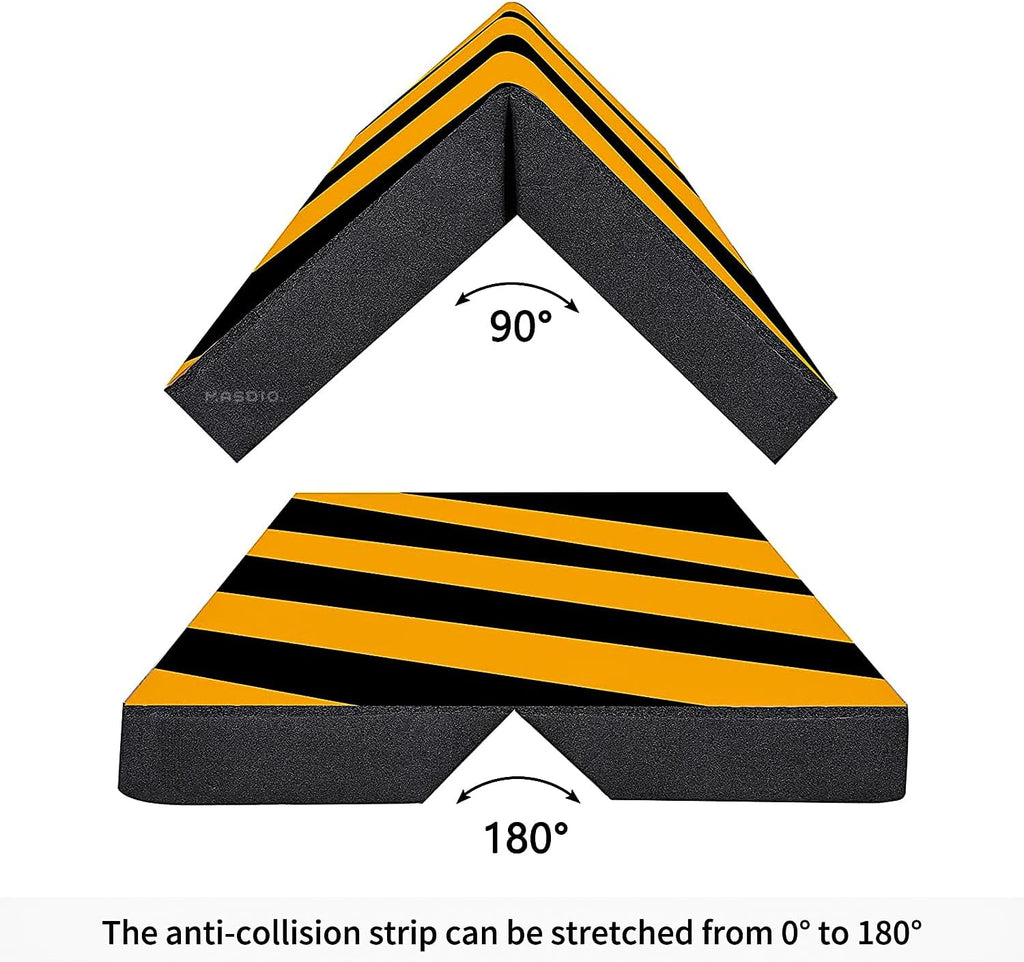GWP05 Garage Wall Protector Foam Corner Guard for Parking Garages - Reflective Edge Protector - Corner and Bumper