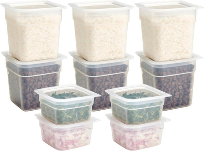 Food Storage Containers with Lids - Translucent (Microwave Safe and BPA-Free) - 16 and 32 oz (ounce) Food Storage
