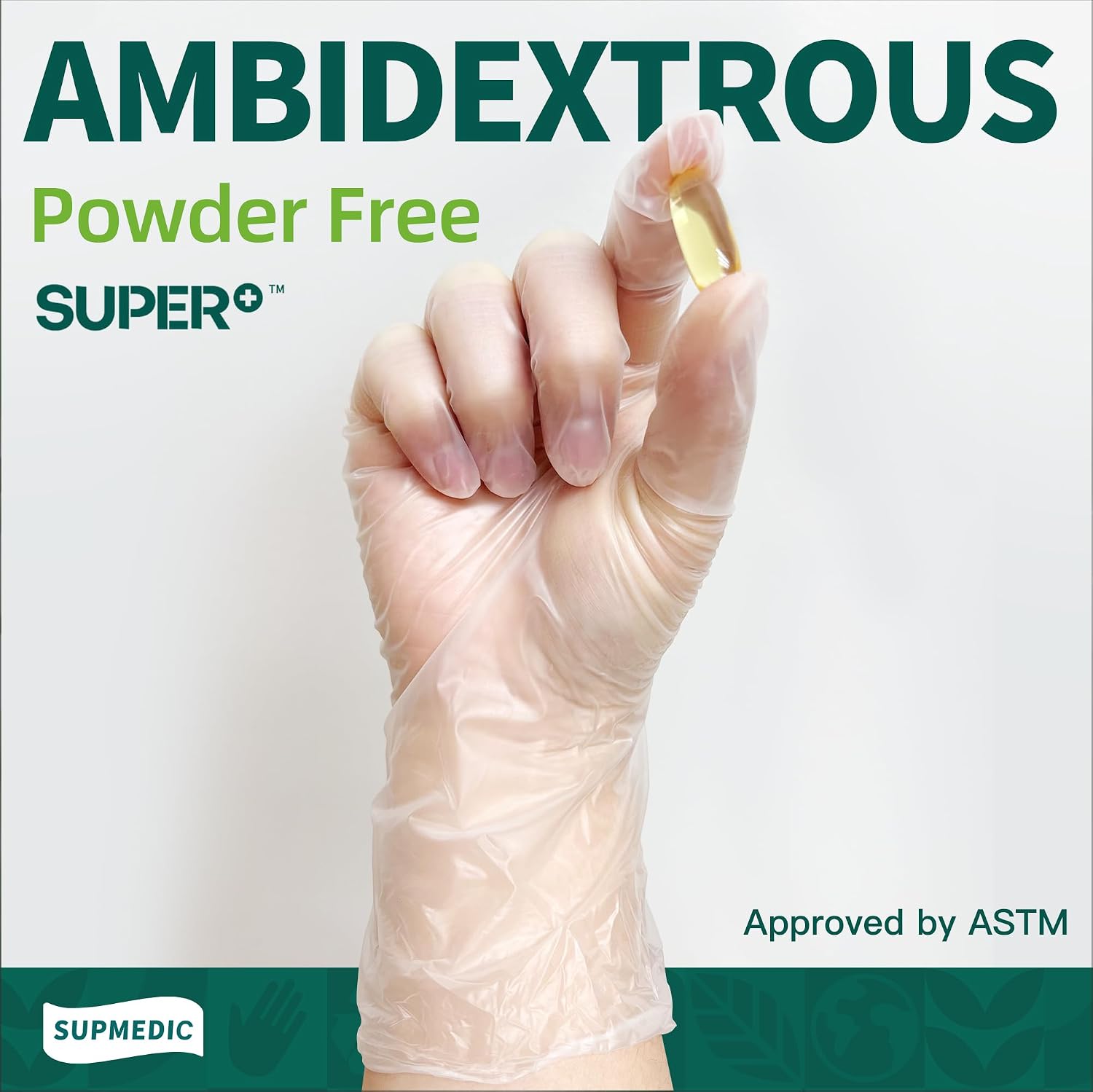 Vinyl Disposable Exam Gloves, Clear 4Mil Powder-Free Latex-Free Medical Food-Safe Cooking Cleaning Glove 100&1000 Ct