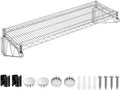 14" Wx 48" L Chrome Wire Wall Mount Shelf Wall Mount Wire Shelf Kit