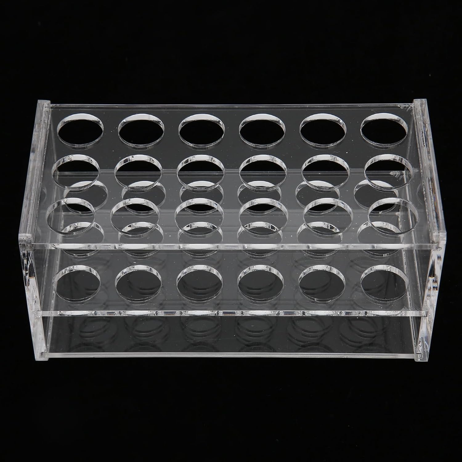 17mm Test Tube Rack with 18 Holes - Sturdy Transparent Centrifuge Tube Holder for 10ml and 15ml Test Fits 10ml 15ml
