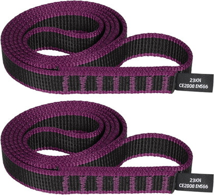 18mm Nylon Climbing Sling Runner, 23KN CE2008/EN566 Certified | Heavy duty webbing straps for rock climbing