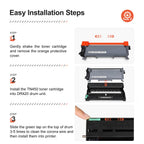 DR420 TN450 Compatible for Brother DR-420 Drum TN-450 Toner 4-Pack
