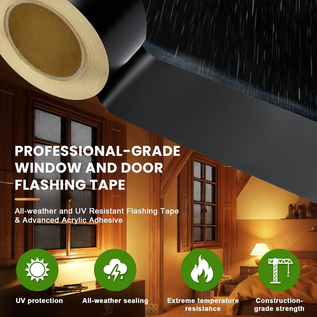 2 Pack Flashing Tape for Windows & Doors, 3.75" x 30'