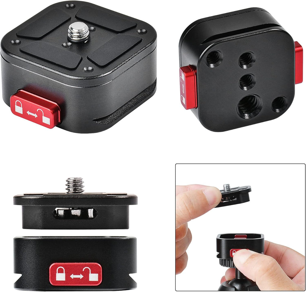 Quick Release Plate, Camera Tripod Mount Arca Swiss QR Plate Fast Claw Clamp Compatible with Canon Sony Nikon Pentax