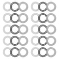 uxcell AXK2542 Thrust Needle Roller Bearings with Washers 25mm Bore 42mm OD 2mm Width 10pcs