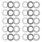 uxcell AXK2542 Thrust Needle Roller Bearings with Washers 25mm Bore 42mm OD 2mm Width 10pcs