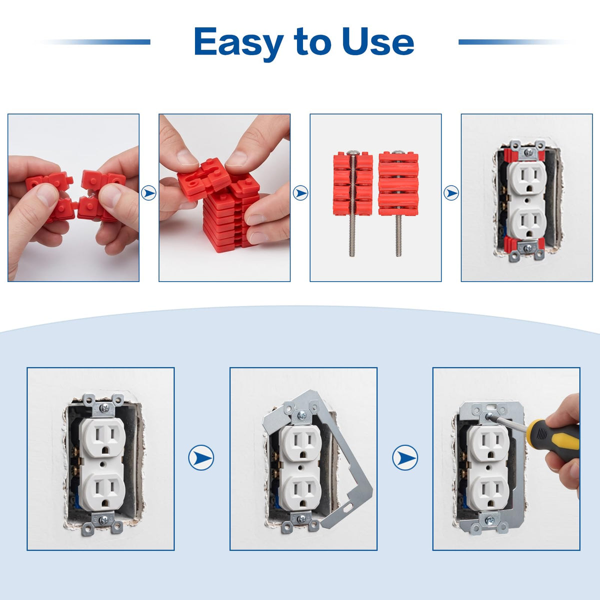 30Pcs Outlet Spacers for Electrical Box & Receptacle Leveling Kit
