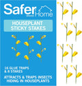Brand Home SH5026 Houseplant Sticky Stake Insect Traps for Indoor Plants - 16 Traps Included - Controls Aphids