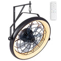 20" Wall Mounted Fan with Dimmable LED Light, 6 Wind Speeds & Timer