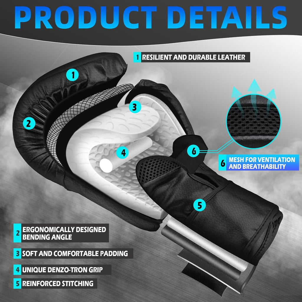Boxing Gloves for Men and Women, Pro Training Sparring Muay Thai Gloves, Adults Heavy Punching Bag Gloves for Boxing