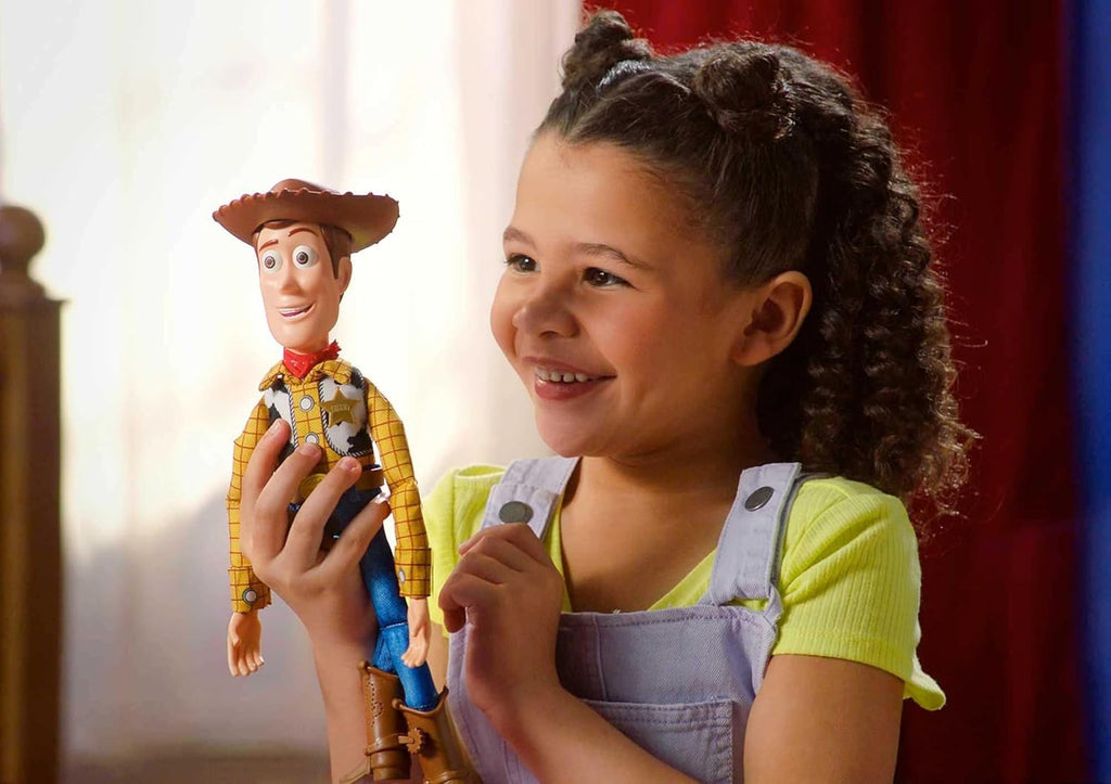 Disney Pixar Toy Story Talking Woody Action Figure & Accessory, Roundup Fun 12-inch Collectible with 30+ Sounds &