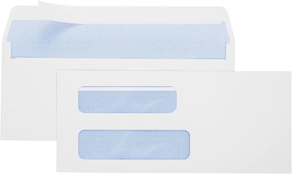 #10 Double Window Envelopes Self Seal #10 Security Envelopes-Designed for Business Statements, Quickbook Invoices