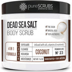 Premium Coconut Body Scrub Set, Exfoliating Dead Sea Salt Scrub
