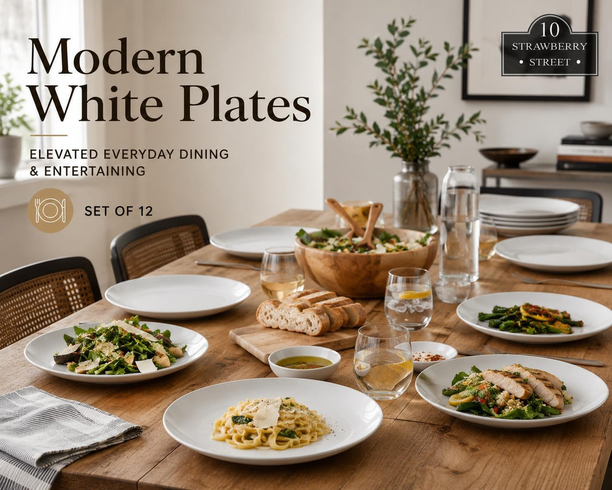 10.5" Catering Coupe Dinner Plate, Set of 12,White