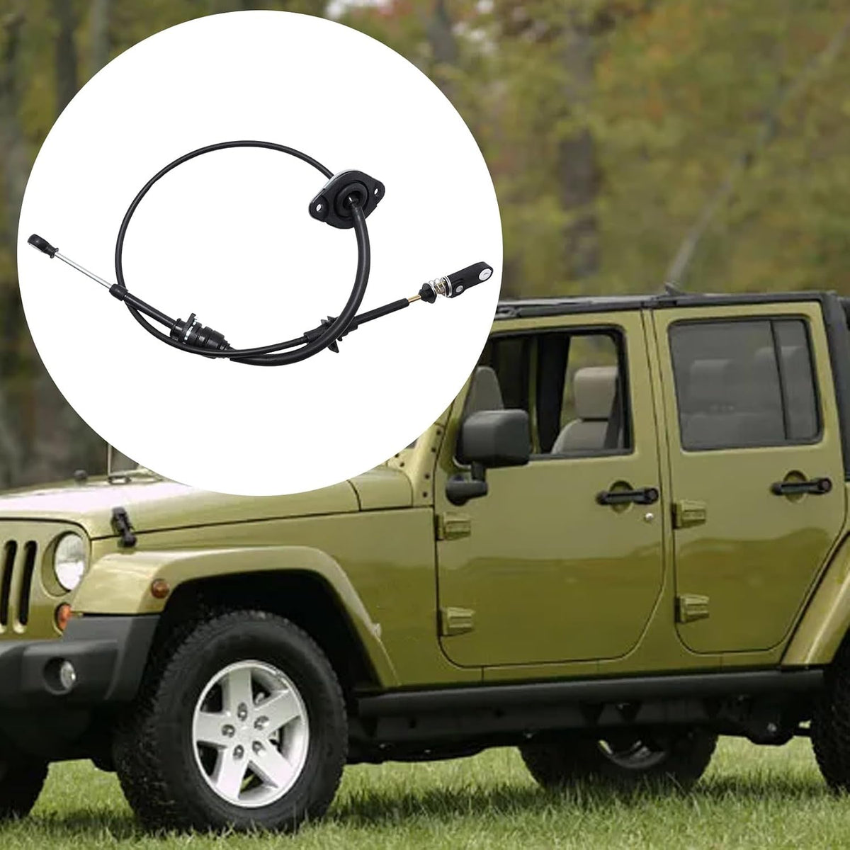 Hoypeyfiy 52060164AC Automatic Transmission Gear Shifter Cable, Replacement for Jeep Wrangler 2007-2010, Replaces 52060164AD