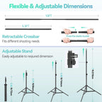 7x10 FT Photo Backdrop Stand Kit with 6x9FT White Backdrop, Studio