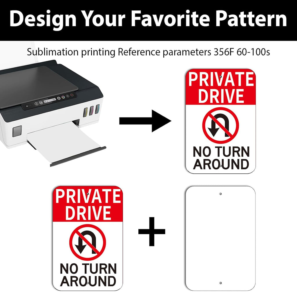 (5 Pack) White Metal Sign Blanks, 18” x 12” Rust Free Heavy Duty Aluminum Signs, Blank Sublimation Sign for Heat