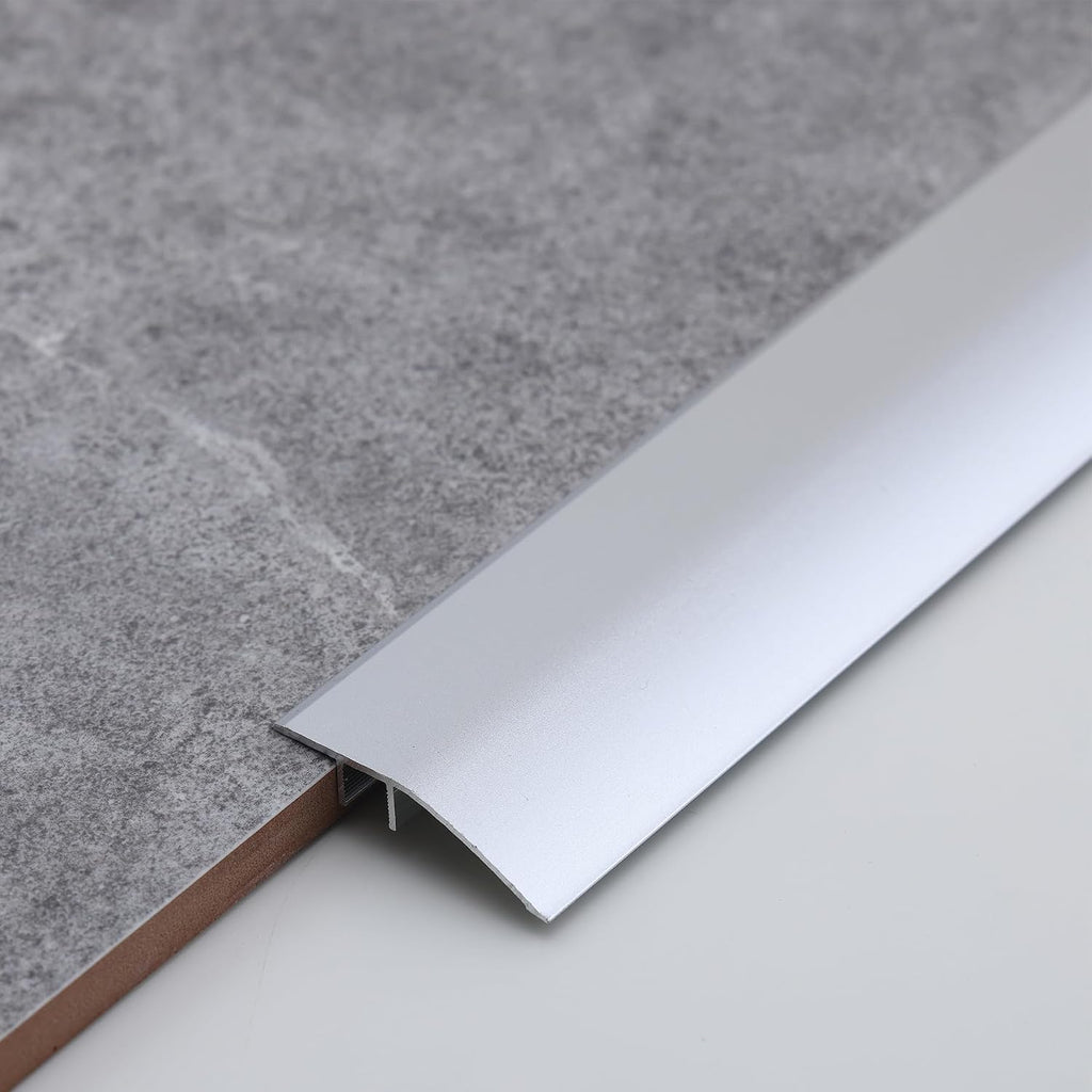 Aluminum Floor Transition Threshold Strip, Bridge the Height Gap Between 0.2 to 0.5 inches for Doorway Ramp Tiles