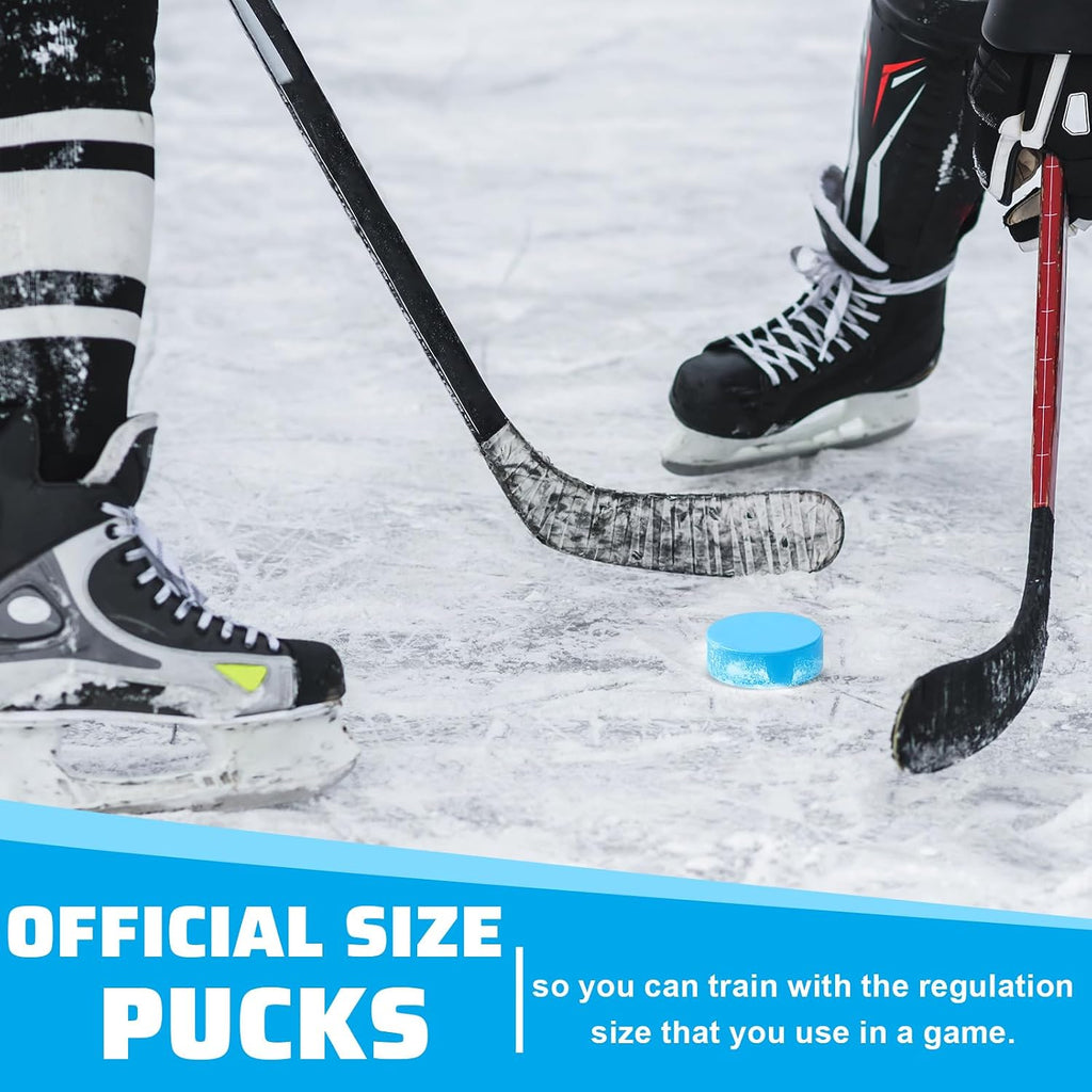 10 oz Weighted Ice Hockey Pucks Heavy Training Puck with Mesh Carrying Bag Weighted Hockey Pucks Official Size for