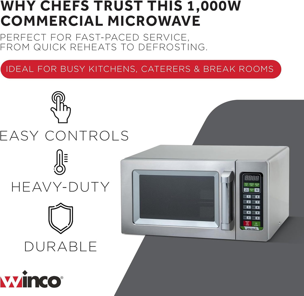 0.9 Cubic Feet Commercial Microwave, Touch Controls