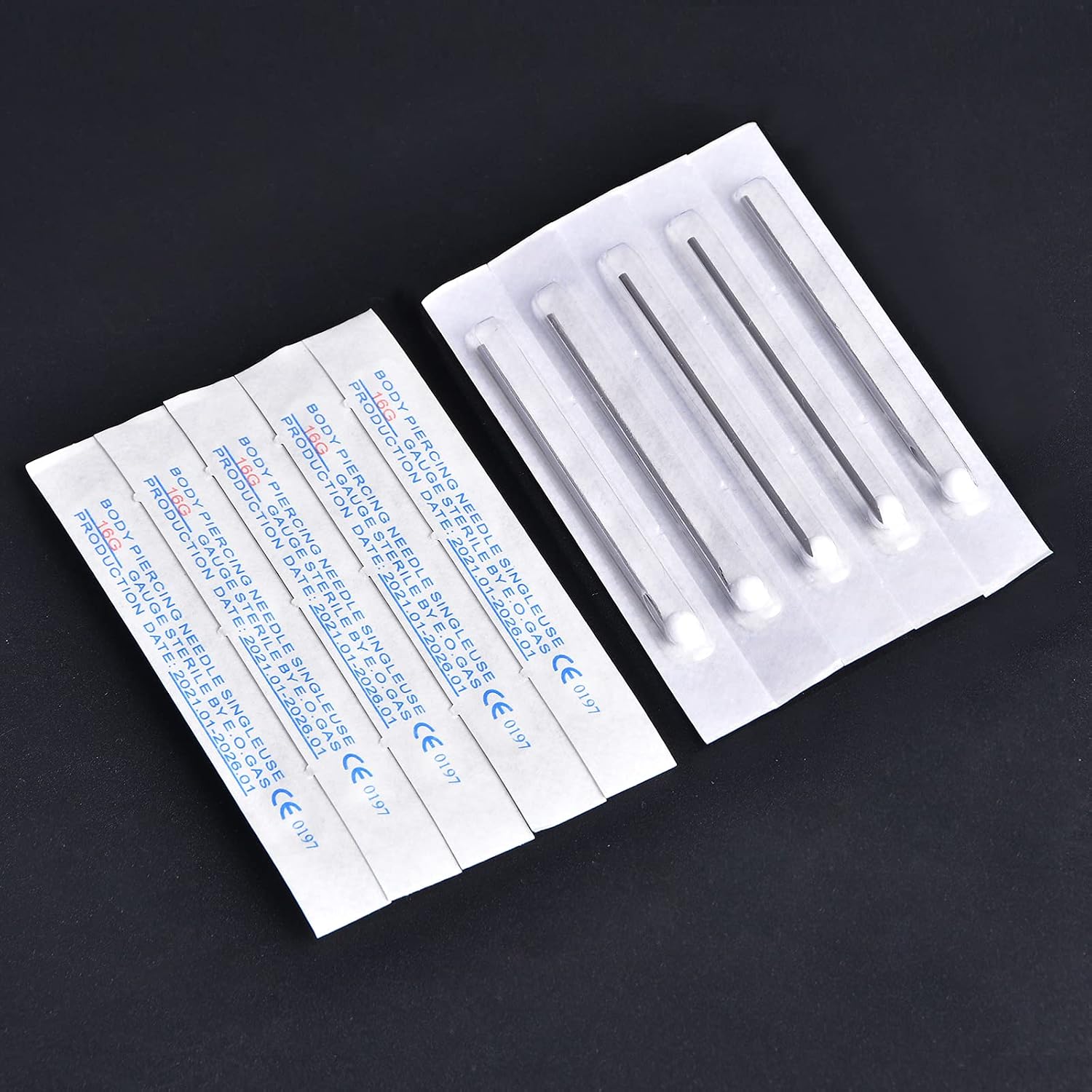 Piercing Metal Clamps Forceps with 20Pcs Piercing Needles Surgical Stainless Steel Piercing Clamps for Belly Nipple