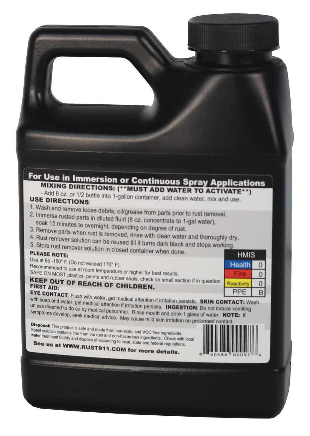 Rust Remover Dissolver, 16-Ounce Bottle