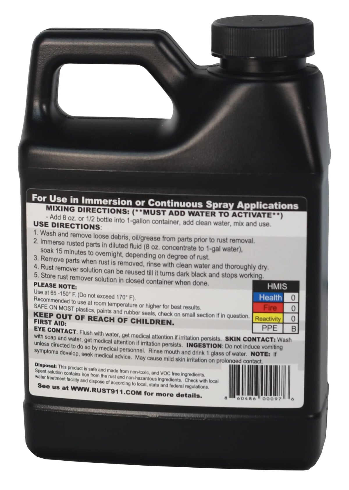 Rust Remover Dissolver, 16-Ounce Bottle