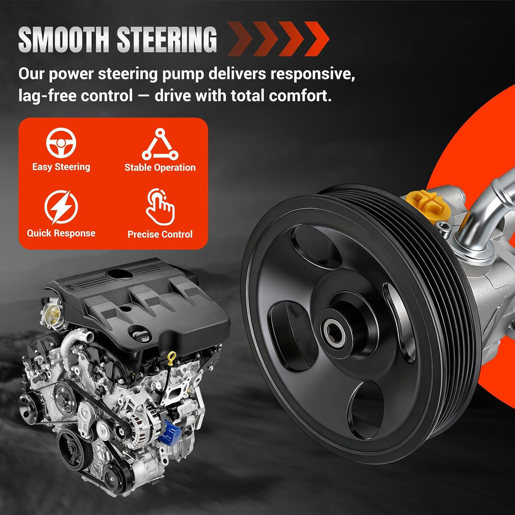 Power Steering Pump 21-5478 with Pulley Compatible with Nissan Altima