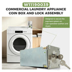 W11190039 Coin Box Lock for Whirlpool Commercial Laundry Washers, 2 Keys