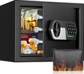 1.2 Cub Small Safe for Home Use, Digital Security Safe Box with Electronic Keypad Key, Fireproof Bag and Removable