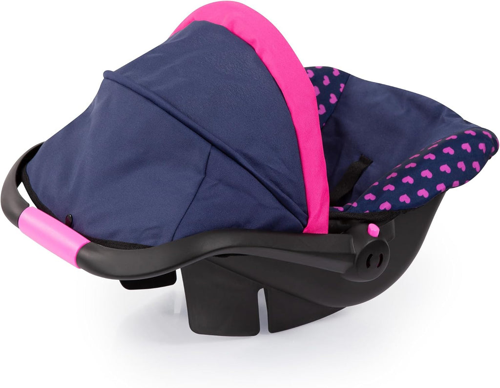 Baby Doll Car Seat with Canopy – Doll Carseat for 18 Inch Dolls with Seat Belt & Handle