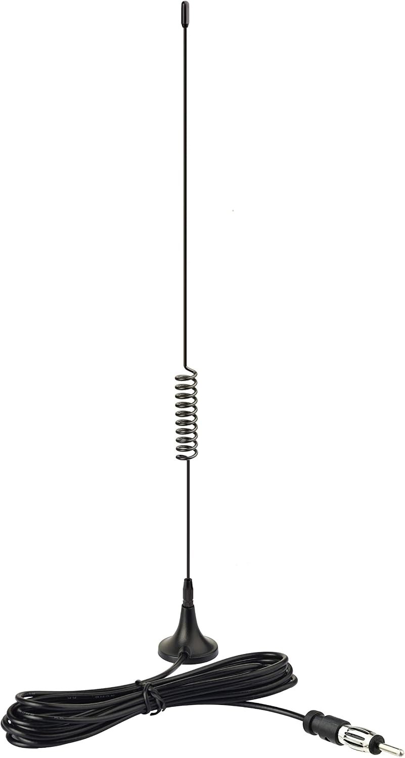 Universal Car Stereo FM AM Radio Antenna Magnetic Base Aerial for Vehicle Truck SUV Truck RV Marine Boat Car Stereo