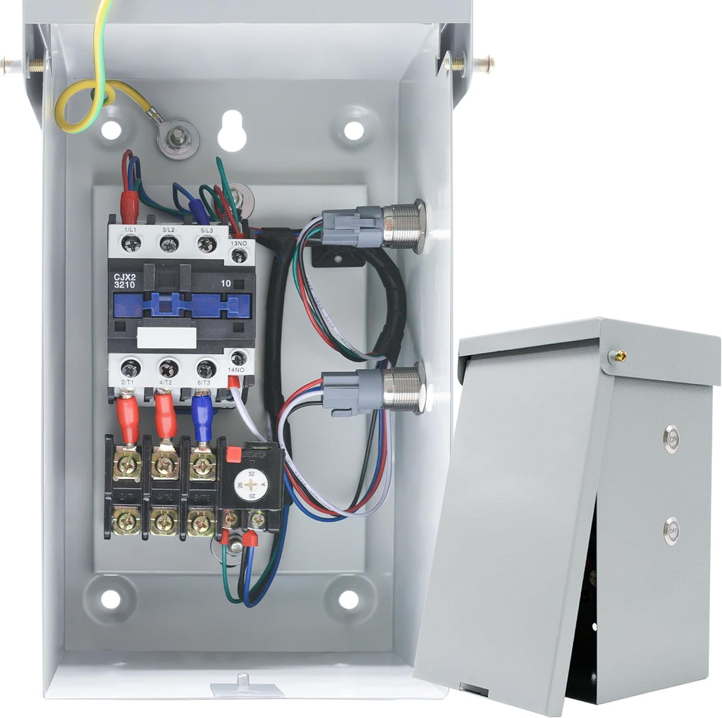 10 Hp Single Phase Magnetic Motor Starter, 220-240V 7.6kW 20-32 Amp