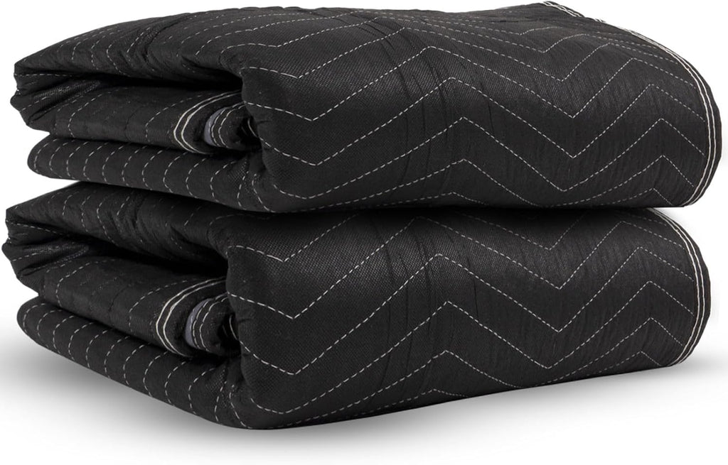 Moving Blankets Heavy Duty 72"x80" 2-Pack (95 lbs/doz), Padded Furniture Blankets for Moving, Shipping, and Storage