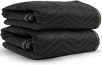 Moving Blankets Heavy Duty 72"x80" 2-Pack (95 lbs/doz), Padded Furniture Blankets for Moving, Shipping, and Storage