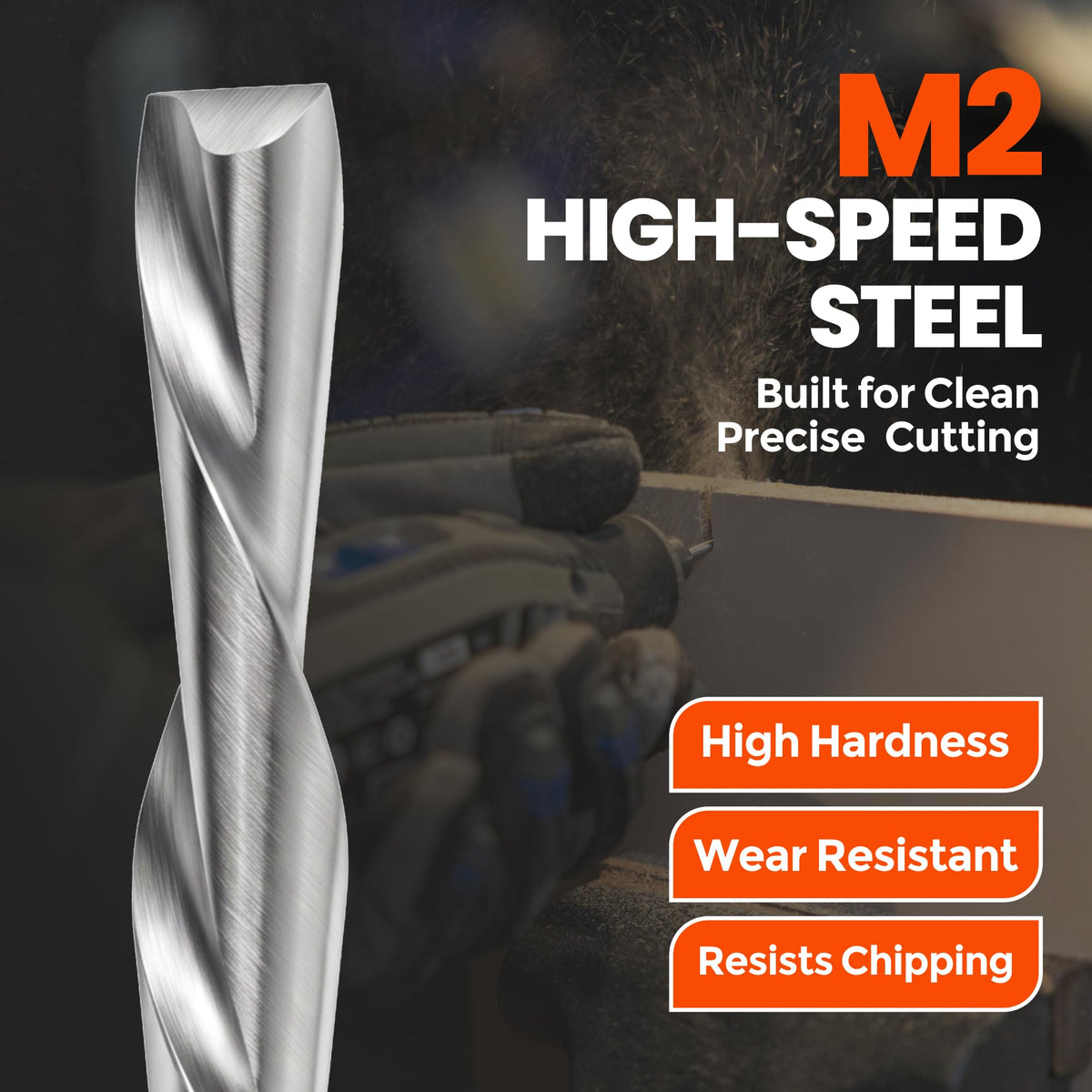 ABRAPRO 1/8" Multipurpose Cutting Bits, M2 HSS 12 Pcs for Rotary Tools