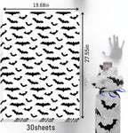Large Black Bat Tissue Paper Bulk, 28 x 20 Inch