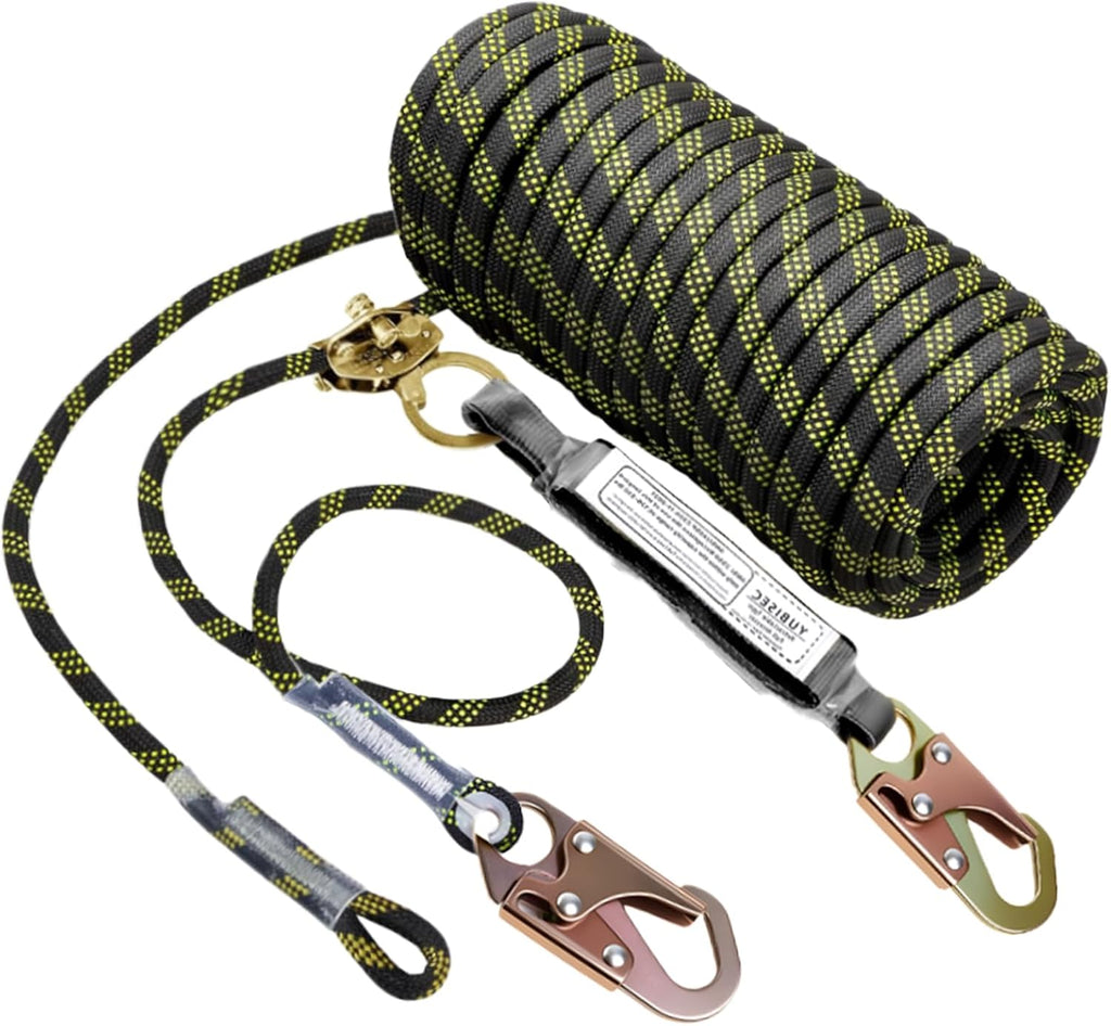 Vertical Lifeline Assembly 150FT, Fall Protection Rope Safety Lanyard