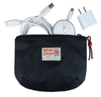 Rough Enough Small Tech Storage Pouch EDC Travel Cable Organizer, Black